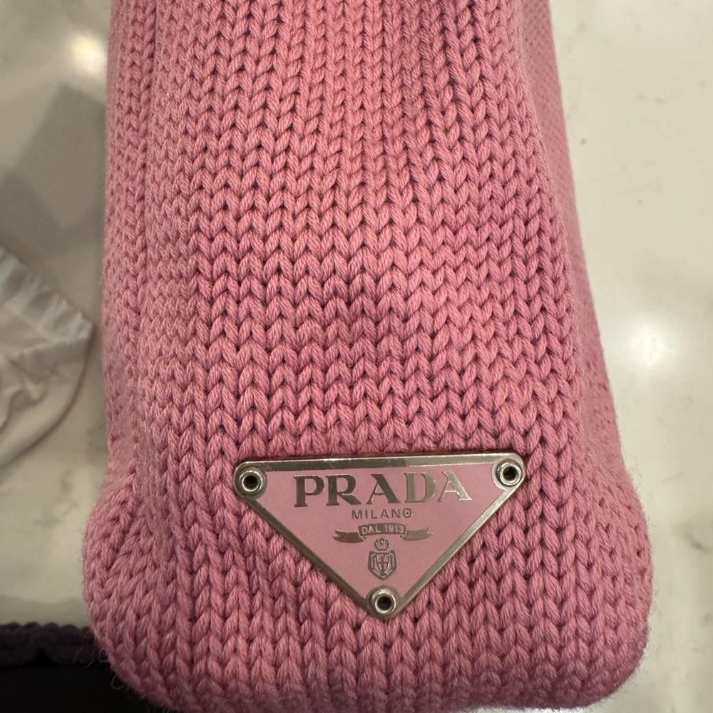 Prada Pink Knit Tote